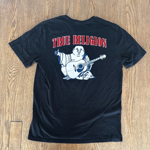 True Religion World Tour Buddha Graphic Tee Streetwear Graphic Retro Grunge - M - Picture 1 of 3